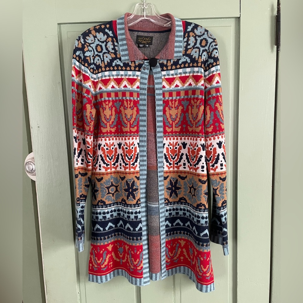 Icelandic Design NWOT Merino Wool Long Open Sweater